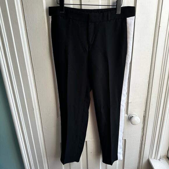 Banana Republic  Avery Tuxedo Stripe Mid Rise Dress Pant Trousers - Picture 2 of 9